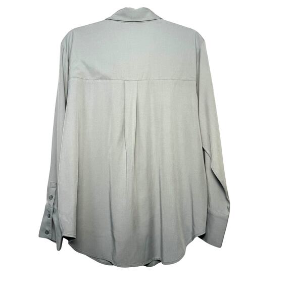 Open Edit Relaxed Fit Long Sleeve Button Up Shirt - Picture 5 of 13